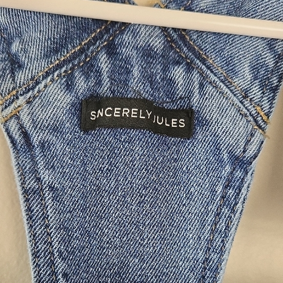 Sincerly Jules Women's Blue Denim Overalls - Picture 2 of 16